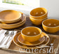 Waterside Saffron Yellow Stoneware Dinnerware Set, 12 Pieces