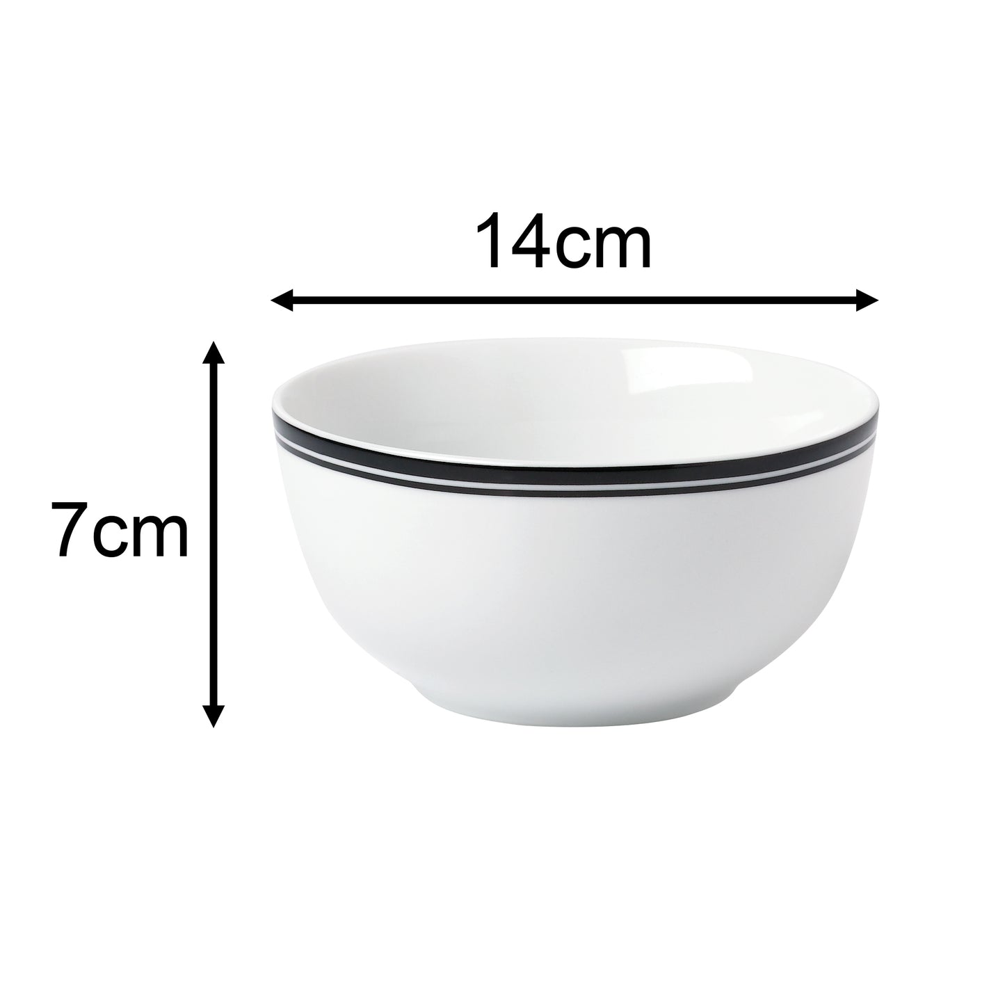 St Ives Stripe Porcelain Dinnerware Set  - Black, 16 Pieces