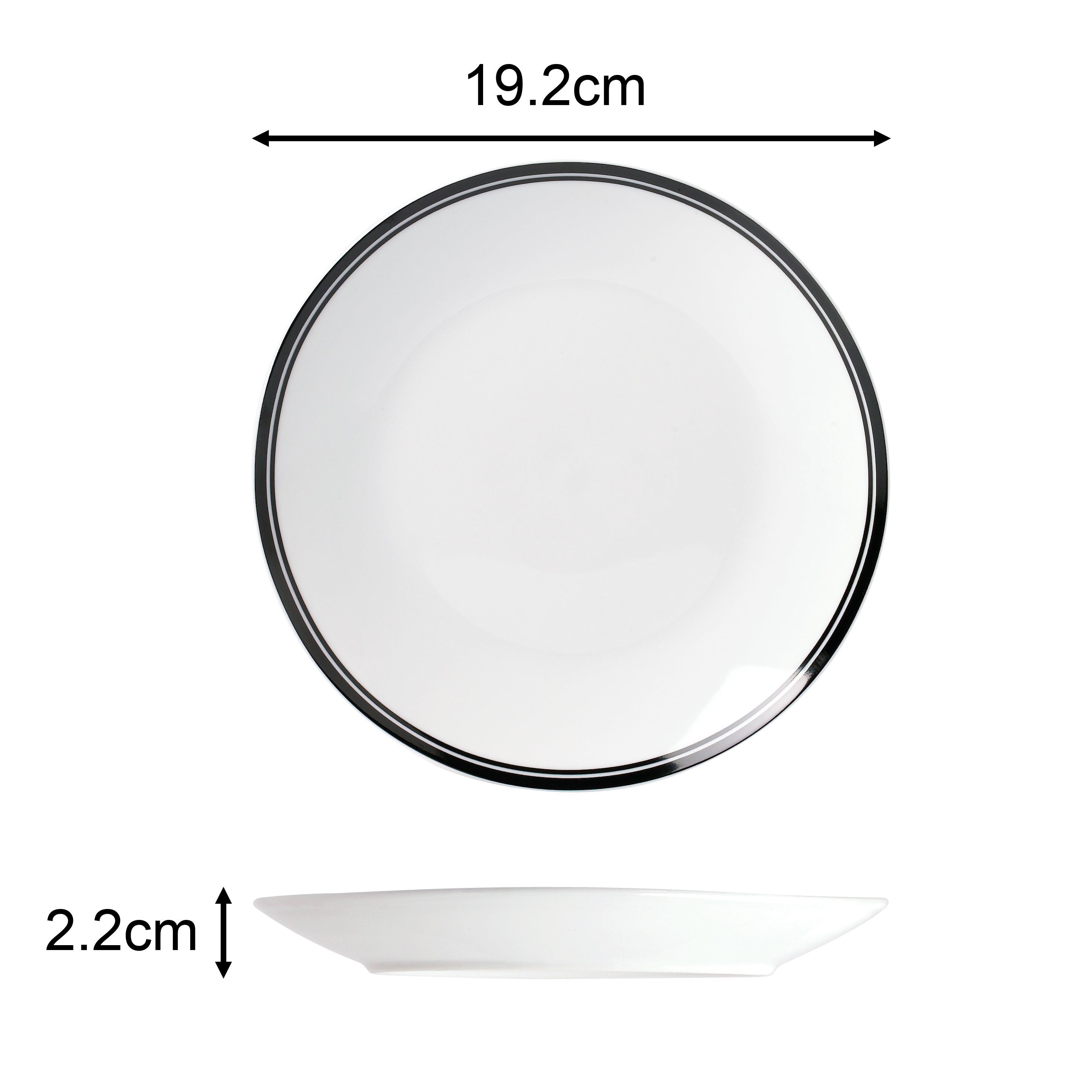 Waterside 16pc St Ives Stripe Porcelain Dinnerware Set  - Black (video attached)