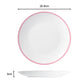St Ives Stripe Porcelain Dinnerware Set - Pink, 16 Pieces