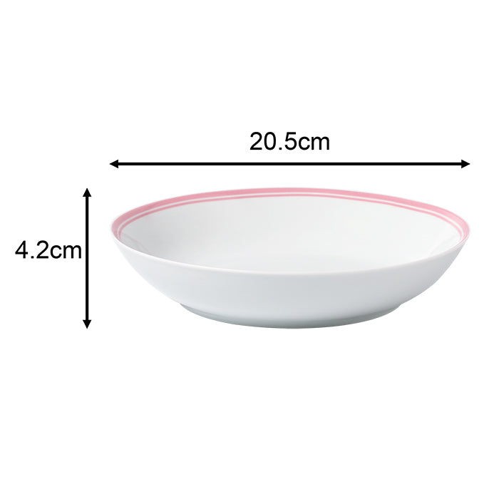 Waterside 16pc St Ives Stripe Porcelain Dinnerware Set - Pink