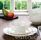 Durable White Porcelain, Hotel and Cafe Dinnerware Set, 12 Pieces