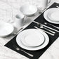 Student Dinnerware Set; Porcelain, Glassware and Cutlery, 18 Pieces