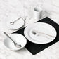 Student Dinnerware Set; Porcelain, Glassware and Cutlery, 18 Pieces
