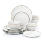 *** XMAS SPECIAL *** GOLD Rim Xmas Porcelain Dinner Set, 12 Pieces