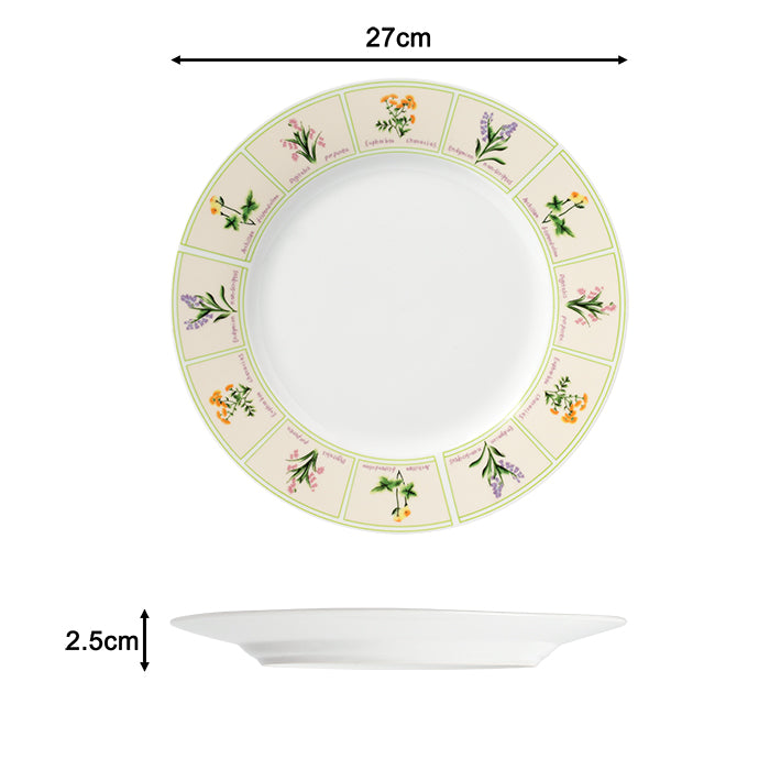 British Wild Flowers Porcelain Dinnerware Set, 24 Pieces