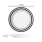 Brompton Grey Stripe Porcelain Dinnerware Set, 24 Pieces