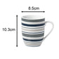 Brompton Grey Stripe Porcelain Dinnerware Set, 24 Pieces