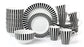 Black Split Stripe Porcelain Dinnerware Set, 24 Pieces