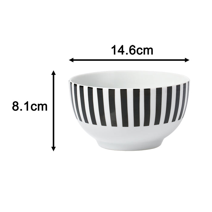 Waterside 24pc Black Split Stripe Porcelain Dinnerware Set (video attached)