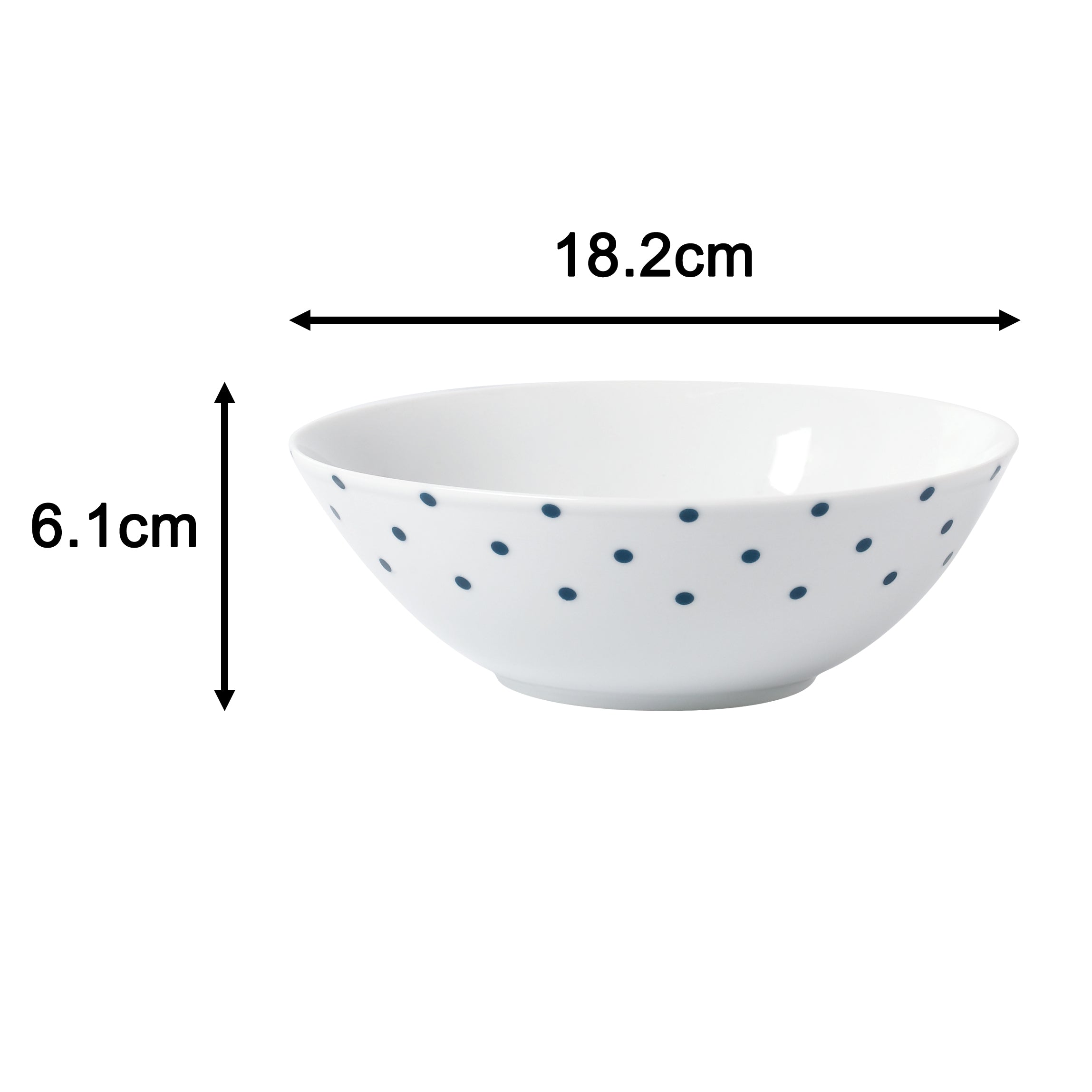 Waterside 24pc Blue & White Spot Porcelain Dinnerware Set