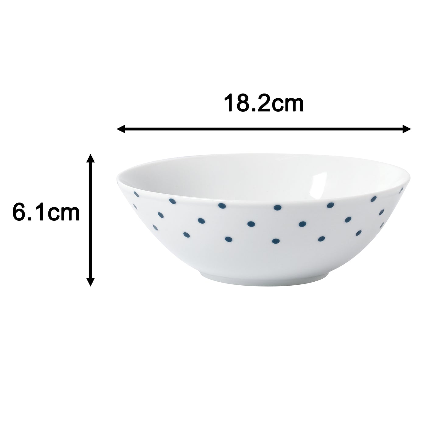 Blue & White Spot Porcelain Dinnerware Set, 24 Pieces