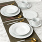 Waterside White Rimmed Porcelain Dinnerware Set, 20 Pieces