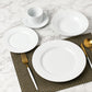 Waterside White Rimmed Porcelain Dinnerware Set, 20 Pieces