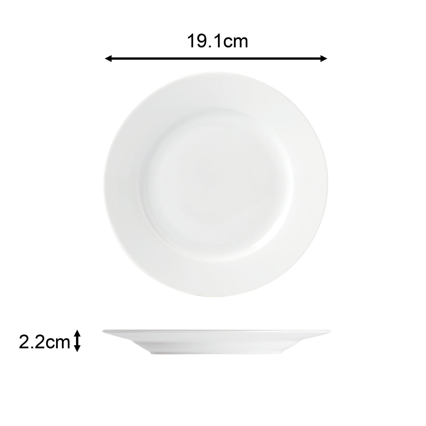 Waterside White Rimmed Porcelain Dinnerware Set, 20 Pieces