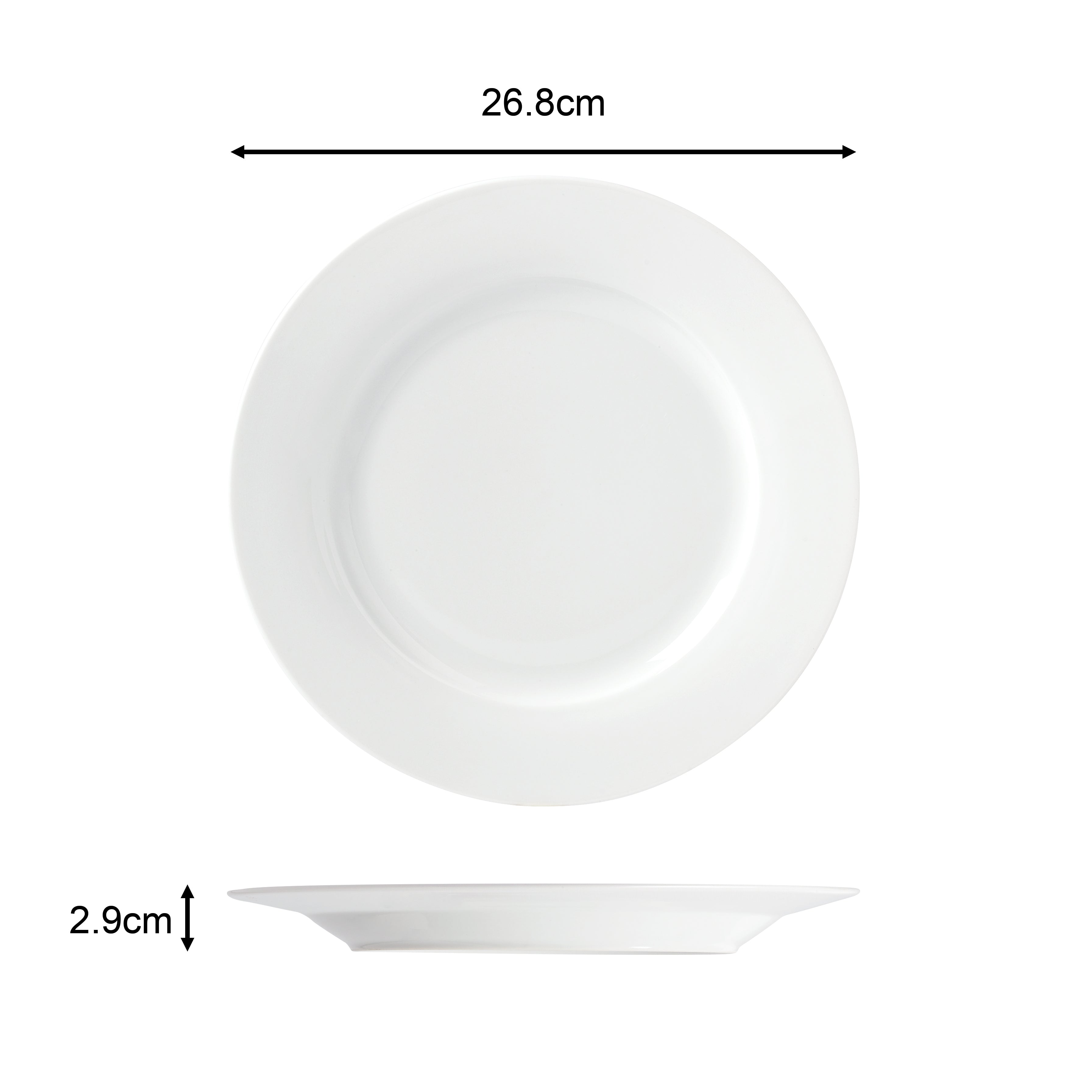 Waterside White Rimmed Porcelain Dinnerware Set, 20 Pieces (video attached)