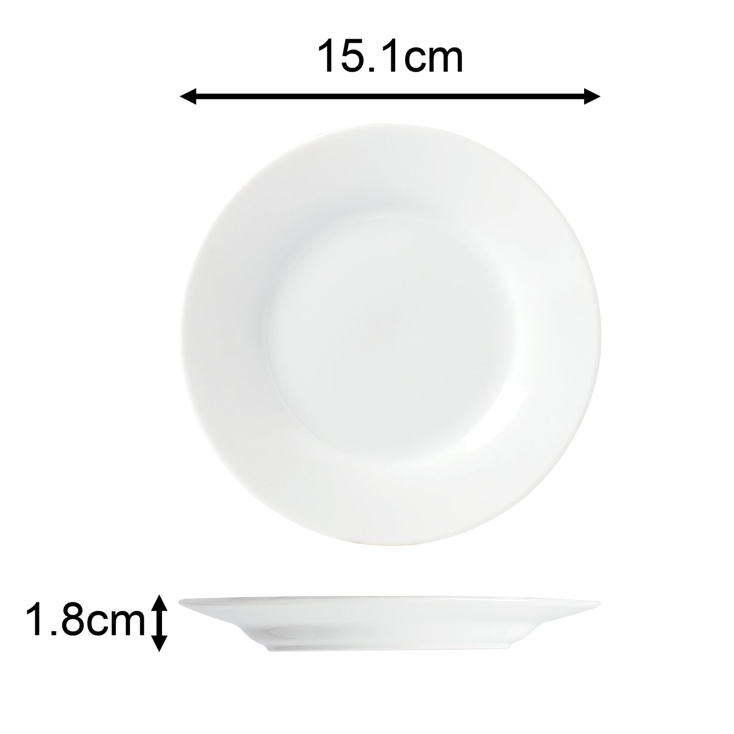 Waterside White Rimmed Porcelain Dinnerware Set, 20 Pieces