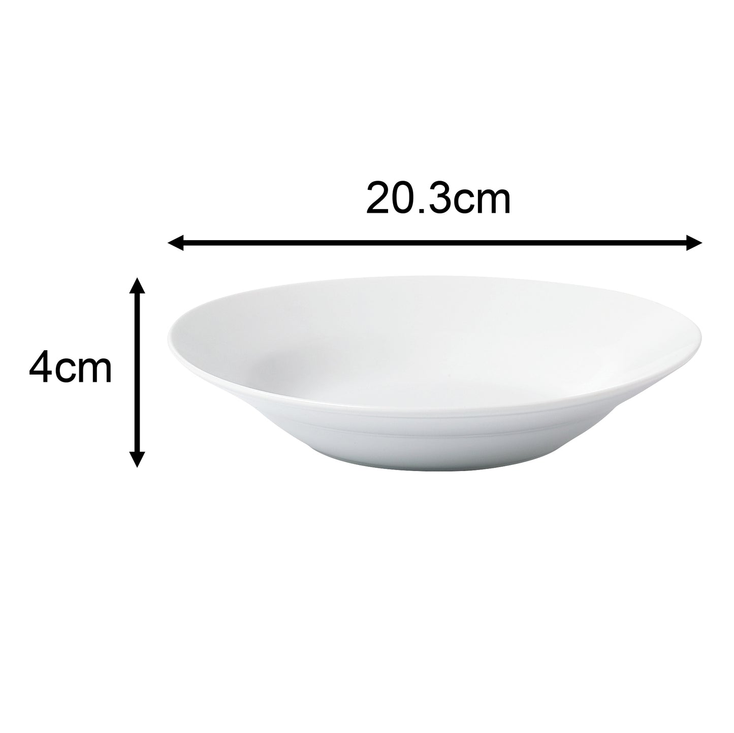 Waterside White Rimmed Porcelain Dinnerware Set, 20 Pieces