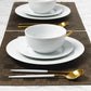 Waterside White Rim Porcelain Dinnerware Set, 24 Pieces