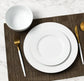 Waterside White Rim Porcelain Dinnerware Set, 24 Pieces