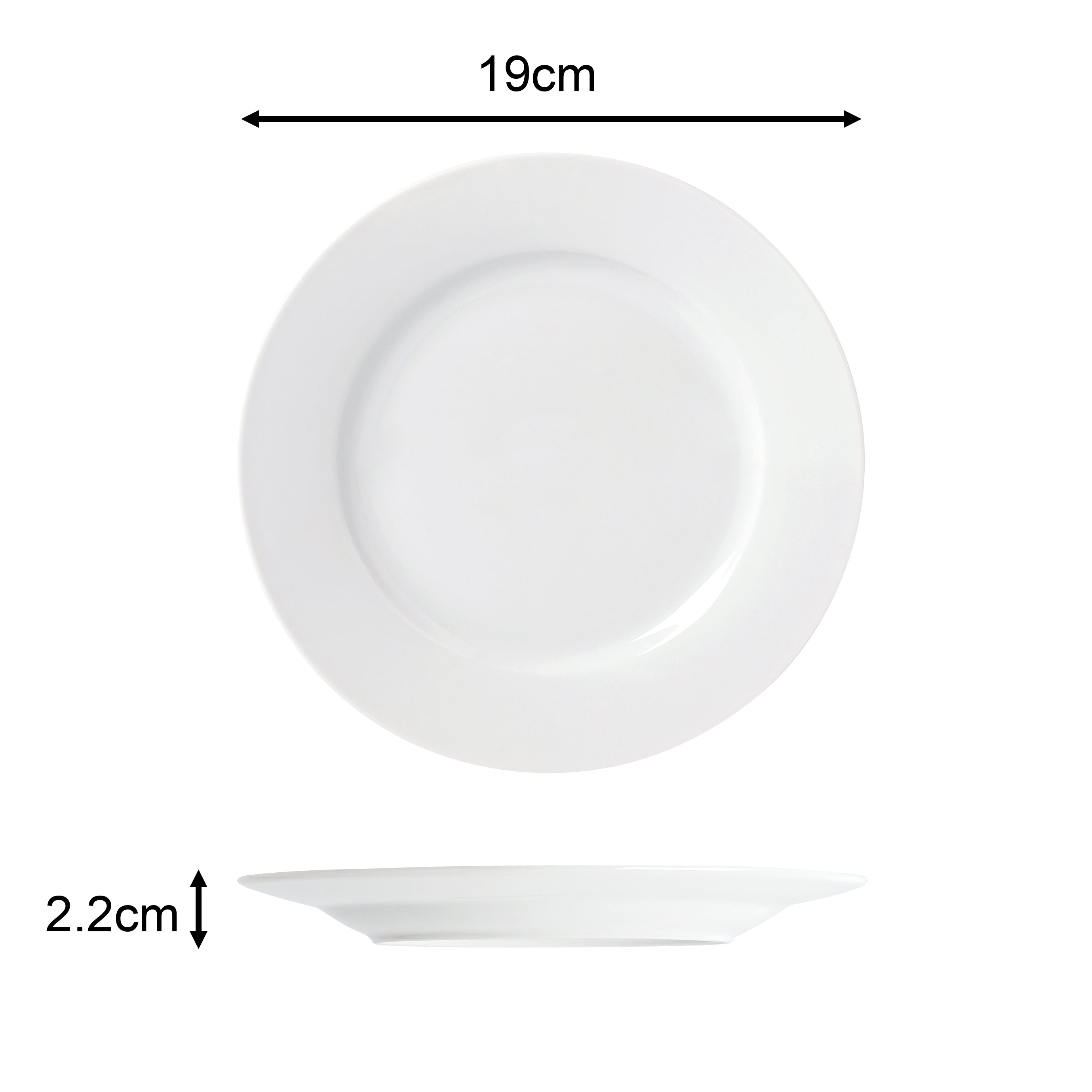 Waterside 24pc White Rim Porcelain Dinnerware Set; 8 Dinner Plates, Side Plates & Deep Bowls (video attached)