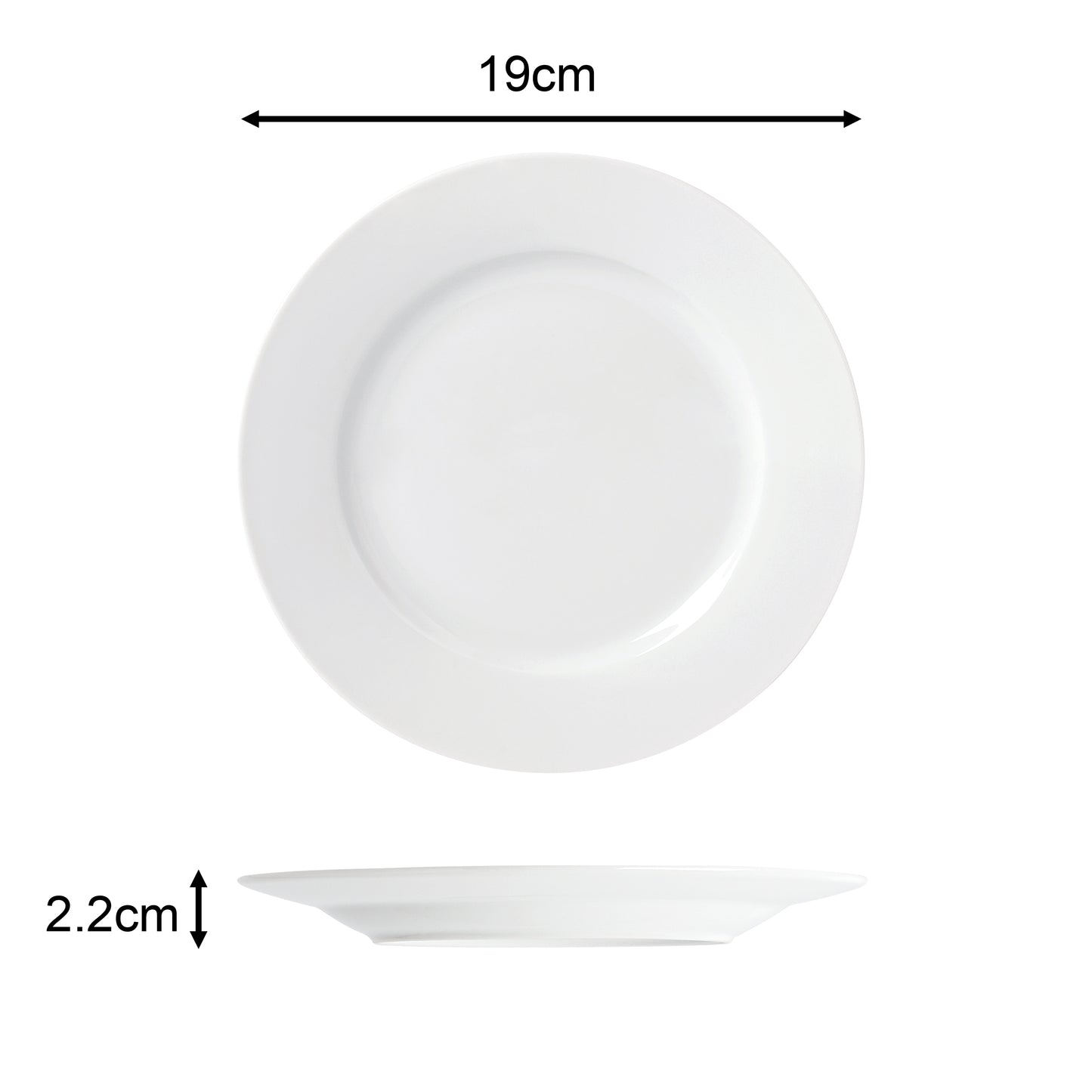 Waterside White Rim Porcelain Dinnerware Set, 24 Pieces