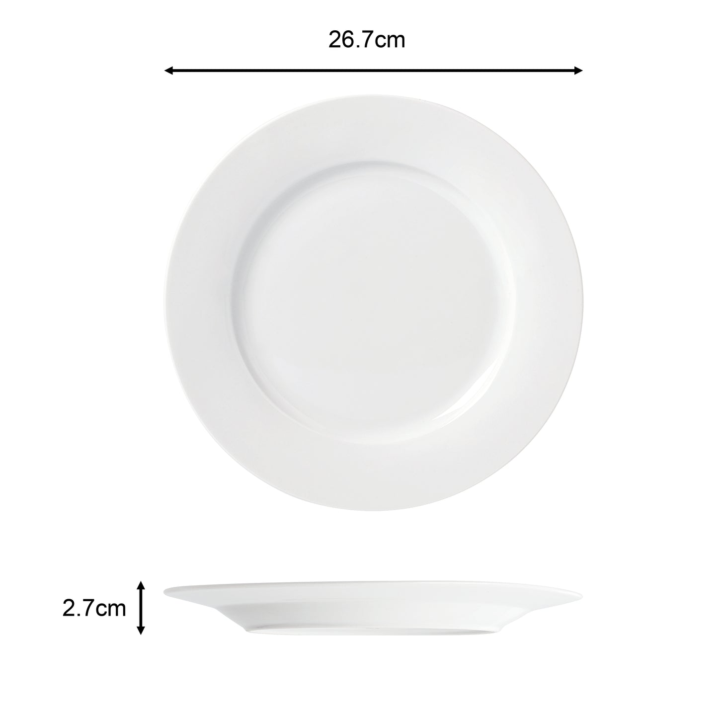 Waterside White Rim Porcelain Dinnerware Set, 24 Pieces