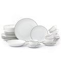 30pc Waterside Platinum Porcelain Dinner Set