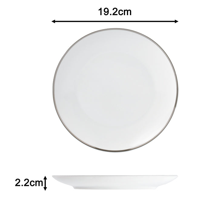 Waterside Platinum Xmas Porcelain Dinner Set, 30 Pieces