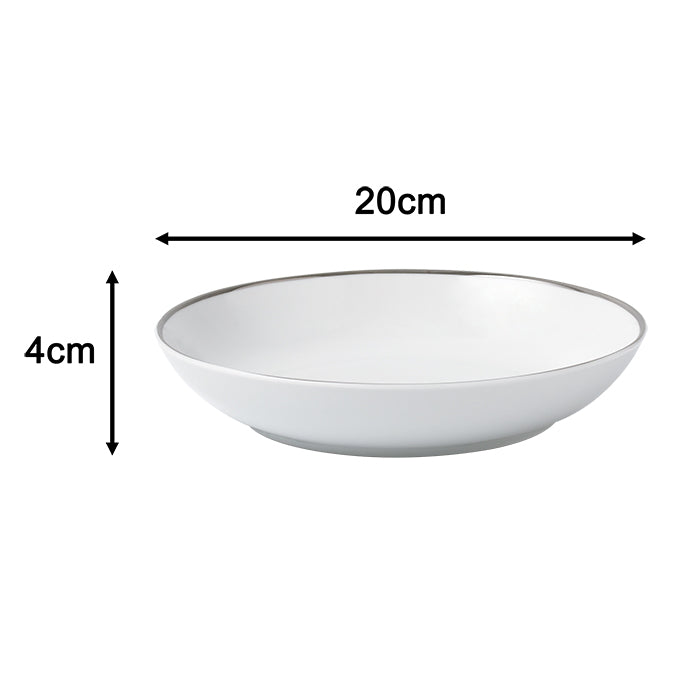 30pc Waterside Platinum Porcelain Dinner Set