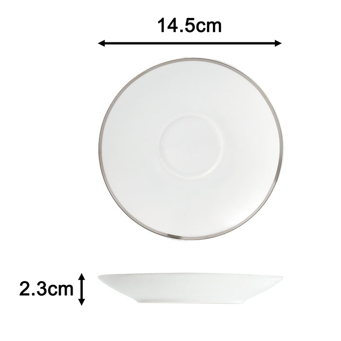 30pc Waterside Platinum Porcelain Dinner Set