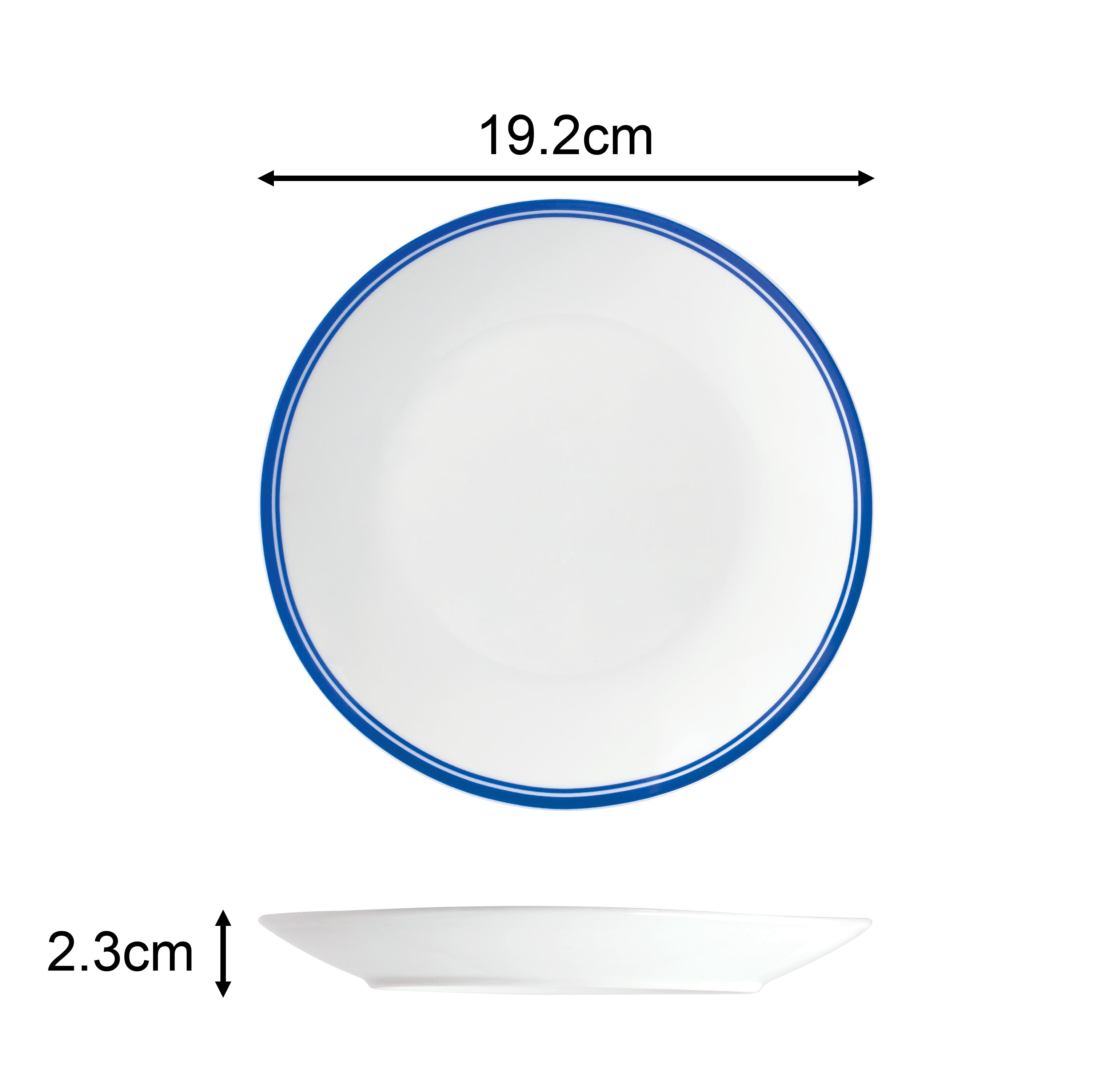 Waterside 16pc St Ives Stripe Porcelain Dinnerware Set - Blue (video attached)