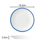 St Ives Stripe Porcelain Dinnerware Set - Blue, 16 Pieces