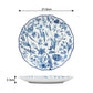 Blue Floral Porcelain Dinnerware Set, 16 Pieces