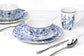 Blue Floral Porcelain Dinnerware Set, 16 Pieces