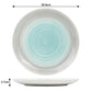 Spinwash Blue & Grey Porcelain Dinnerware Set, 24 Pieces