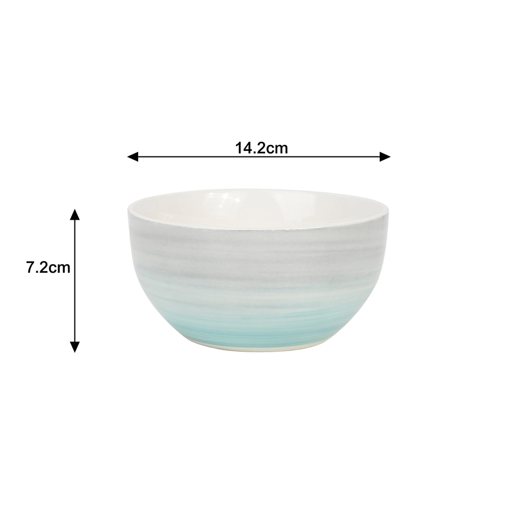 Waterside 24pc Spinwash Blue & Grey Porcelain Dinnerware Set