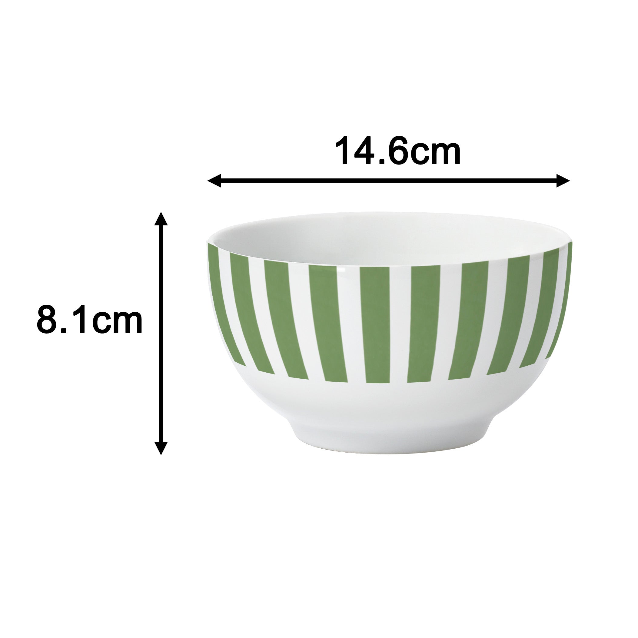 Waterside 24pc Green Split Stripe Porcelain Dinnerware Set
