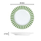 Green Split Stripe Porcelain Dinnerware Set, 24 Pieces