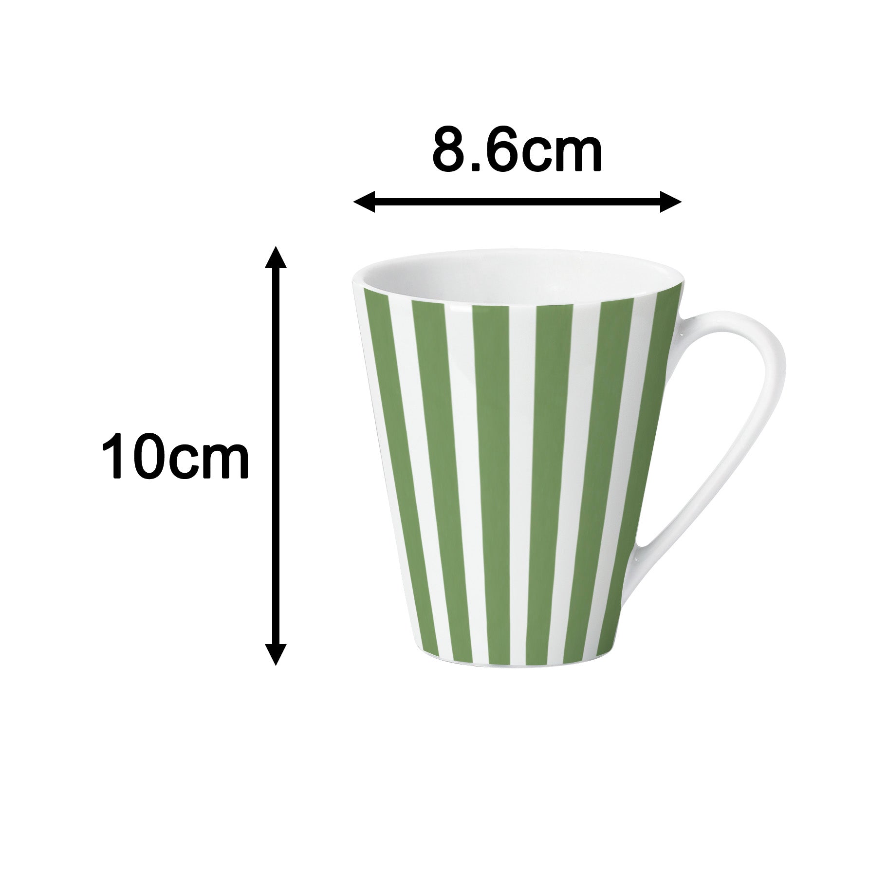 Waterside 24pc Green Split Stripe Porcelain Dinnerware Set