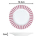 Pastel Pink Split Stripe Porcelain Dinnerware Set, 24 Pieces