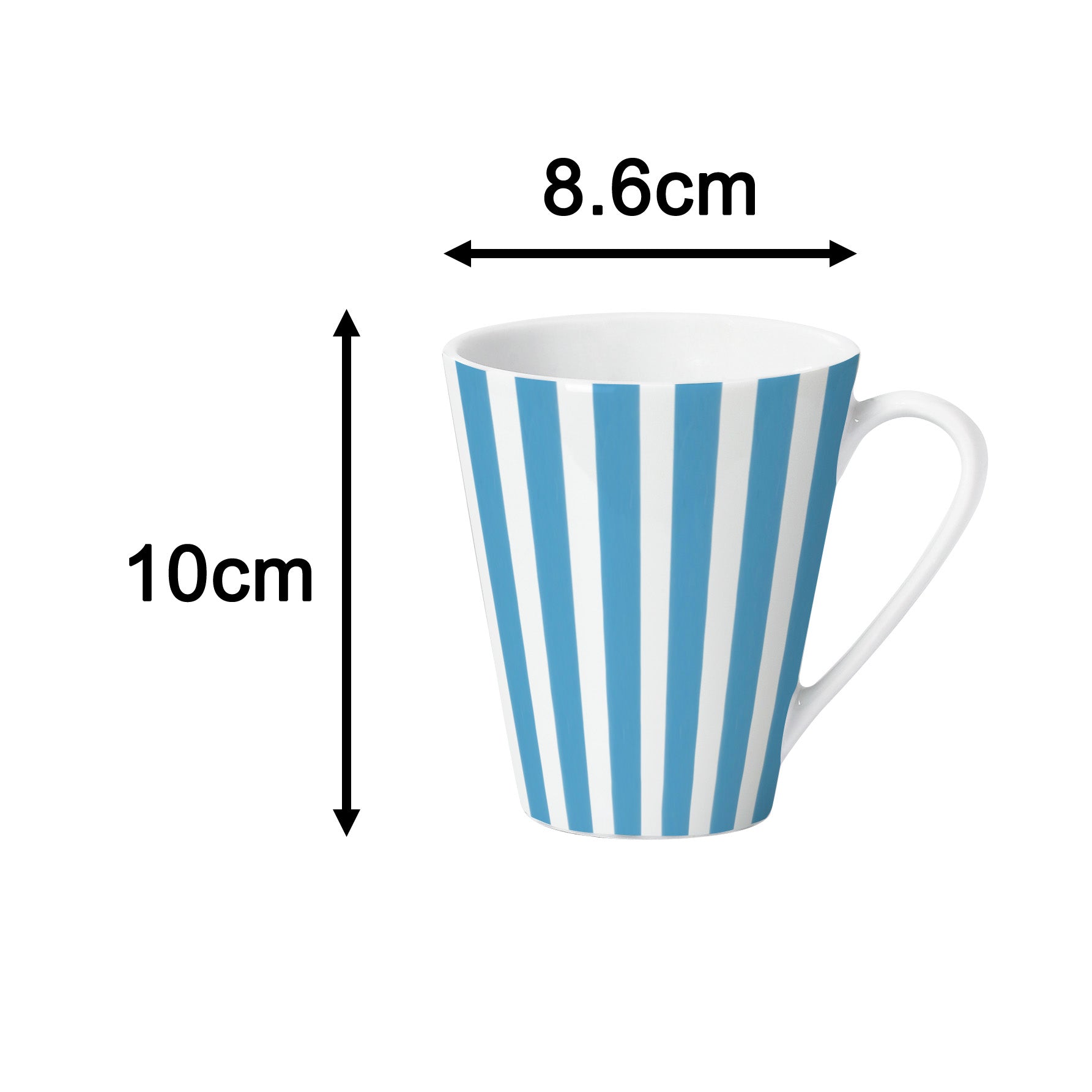 Waterside 24pc Soft Blue Split Stripe Porcelain Dinnerware Set