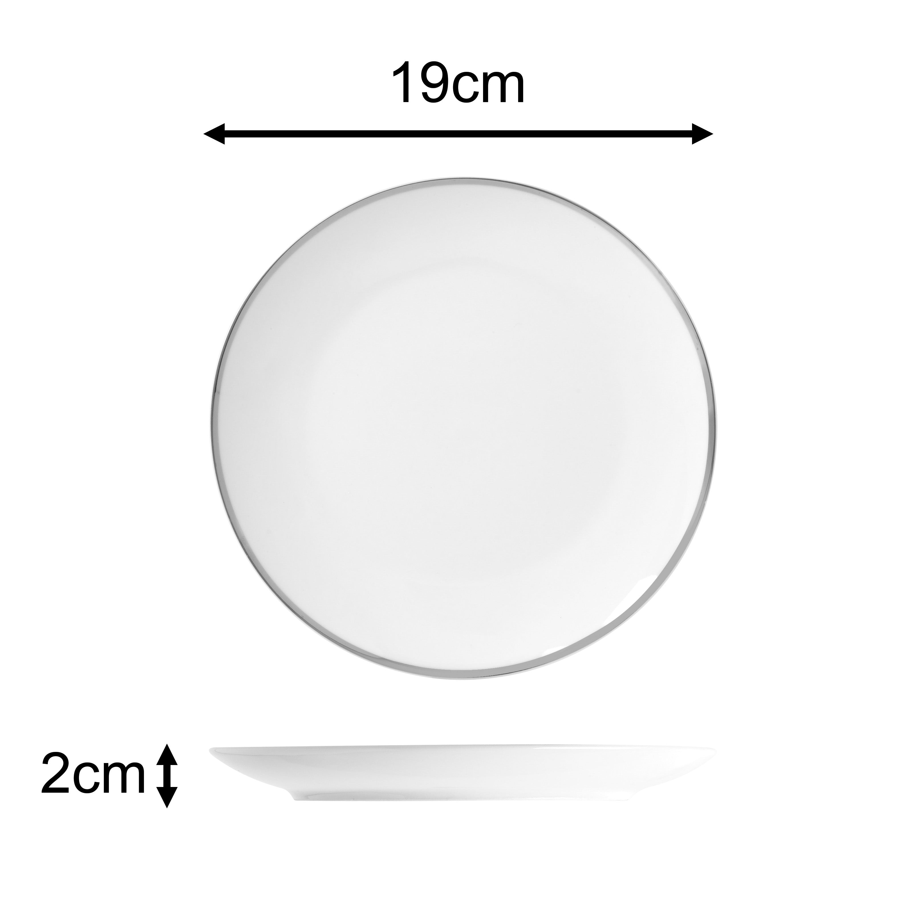 Waterside 12pc Platinum Rim Porcelain Dinner Set (video attached)