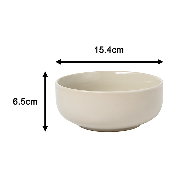 2tone (Matt & Shiny) Stone & Cream Stoneware Dinnerware Set, 12 Pieces