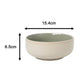 2tone (Matt & Shiny) Green & Cream Stoneware Dinnerware Set, 12 Pieces