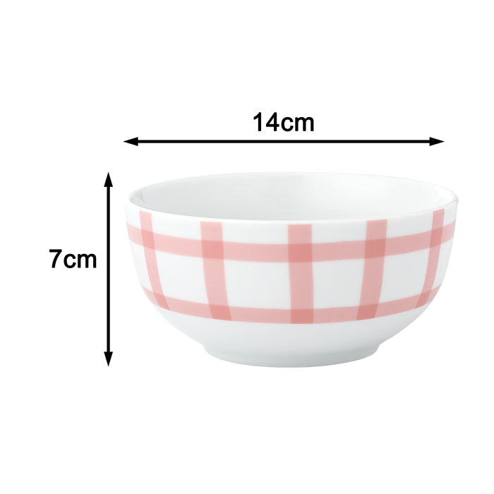 Waterside 12pc Gingham Pastels Porcelain Dinnerware Set