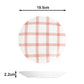 Gingham Pastels Porcelain Dinnerware Set, 12 Pieces