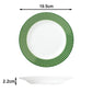 Belmont Green Stripe Porcelain Dinnerware Set, 12 Pieces