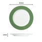 Belmont Green Stripe Porcelain Dinnerware Set, 12 Pieces
