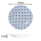 Blue Geo Porcelain Dinnerware Set, 16 Pieces